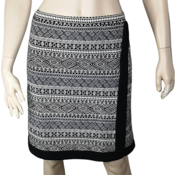 Cato Dresses & Skirts - Cato Faux Wrap Career Geometric Aztec Print Skirt